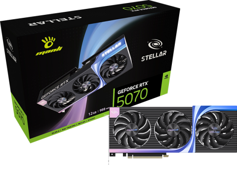 Manli Black Stellar GeForce RTX 5070 OC 12GB GDDR7